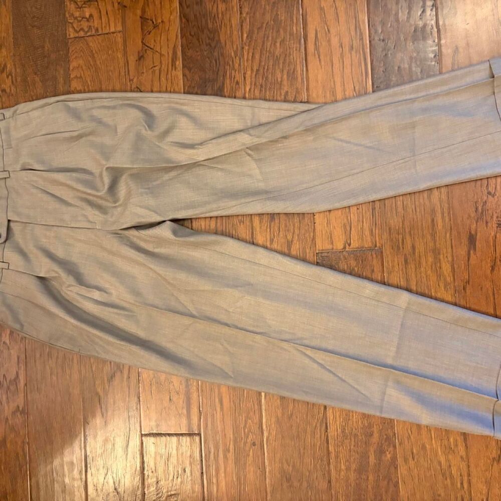 Men's Grey and Tan Trousers
